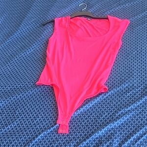 Pink Sleeveless Bodysuit with Scoop Neckline Excellent Condition